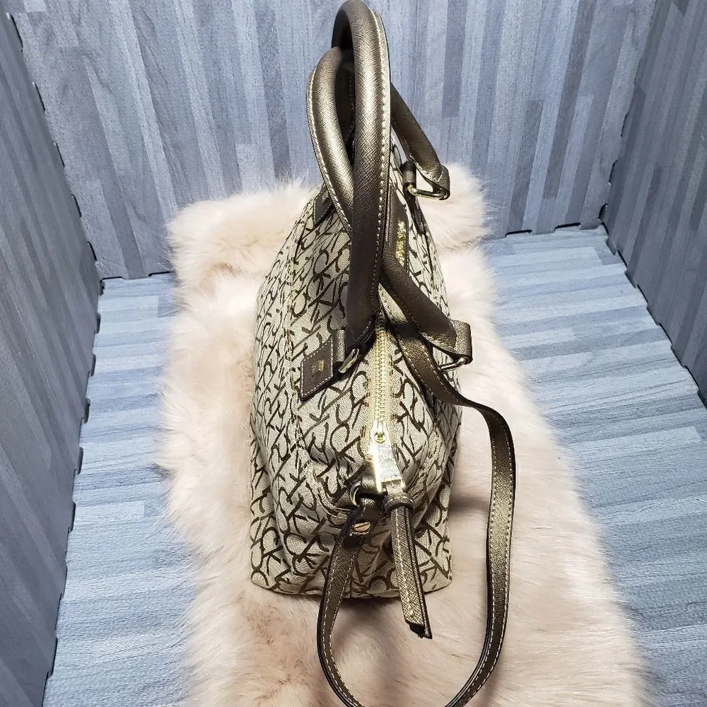 Calvin Klein Hudson Monogram Satchel Handbag